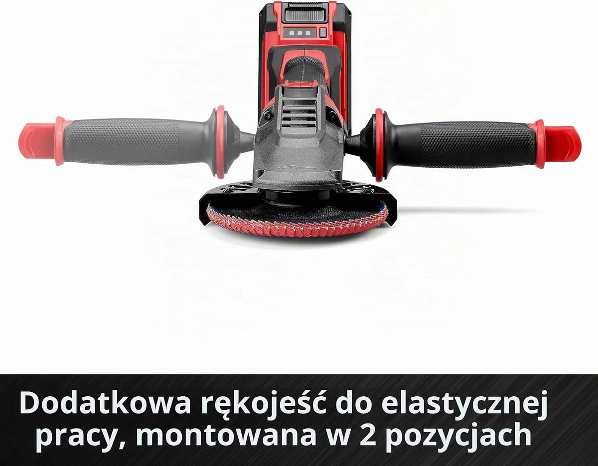 Einhell Profesjonalna akumulatorowa szlifierka kątowa TP-AG 18/125 F Li BL-Solo Power X-Change (18 V, 700 W, średnica tarczy 125 mm, głębokość cięcia 33 mm, bezszczotkowa, w zestawie akcesoria, bez