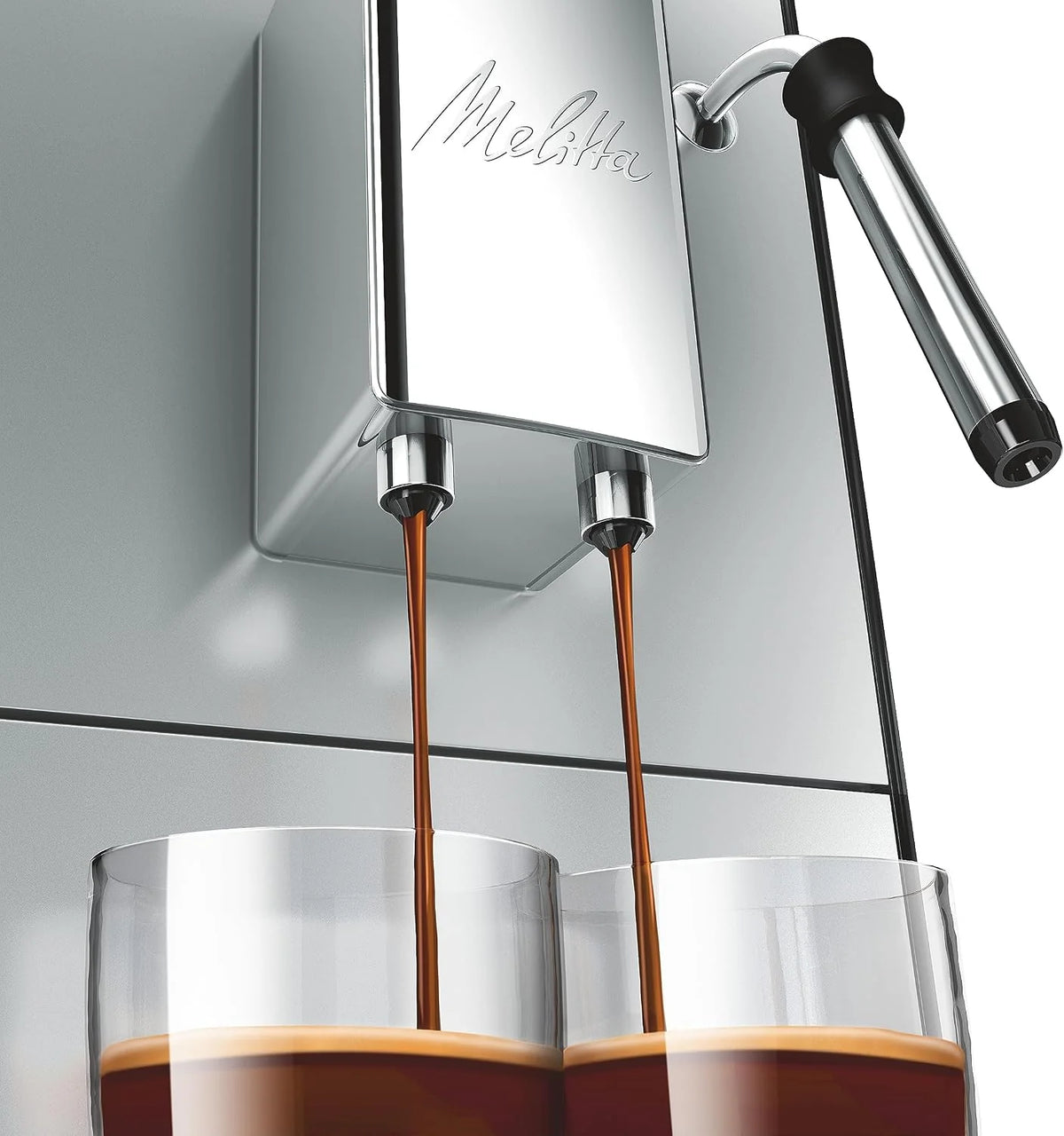 Melitta Caffeo Solo & Milk E953-202, smukły automatyczny ekspres do kawy z dyszą do spieniania mleka, 1,2 l, srebrny