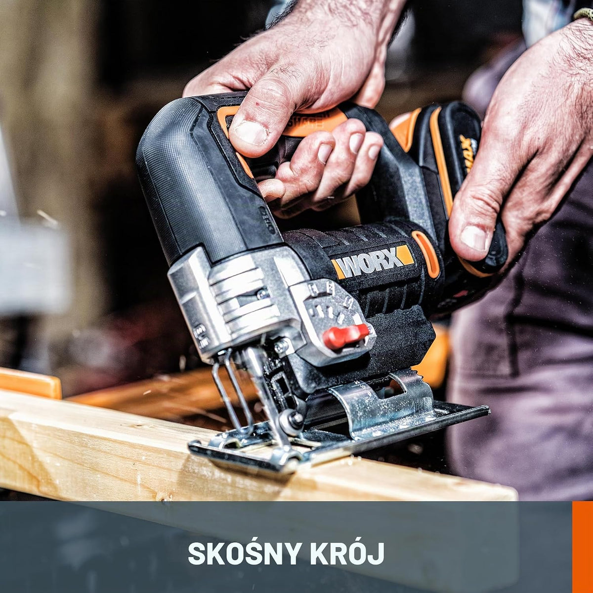 WORX WX543 akumulatorowa wyrzynarka wahadłowa, 20 V, profesjonalna wyrzynarka z adapterem ssącym, idealna również do cięcia ukośnego, kompatybilna z PowerShare czarna