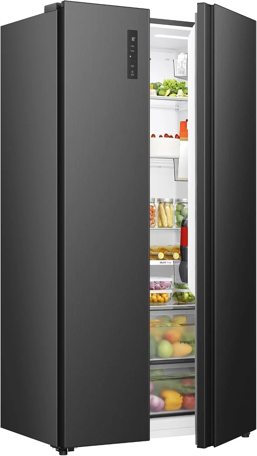 Hisense RS3P558NEFD lodówko-zamrażarka/wolnostojąca/pojemność całkowita 544 l/37 dB/EEK: D/Total No Frost/Big Box/czujnik temperatury/komora drzwiowa XXL/ (szer. x wys. x gł.): 91,1 × 178,6 × 61,5