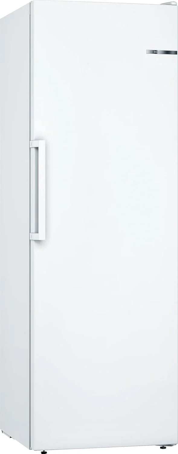 Bosch GSN33FWEV, seria 4, zamrażarka wolnostojąca, 176 x 60 cm, 225 l zamrażania, No Frost, duża szuflada na duże produkty mrożone, elastyczne wnętrze dzięki Vario Zone, Multi AirFlow, biała