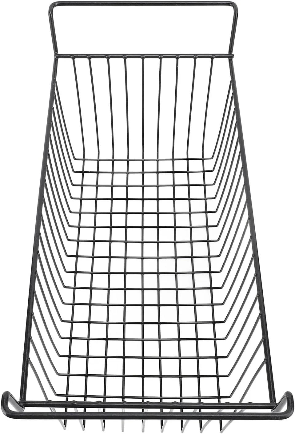 Mingzhe Pojemniki z zamrażarką skrzyniową Możliwość Układania w Stosy Czarny Głęboki Kosz do Przechowywania w Kuchni 2 szt. Drutu Metalowego (Dł. 70 cm x szer. 30 cm x wys. 27 (uchwyt 8,5)