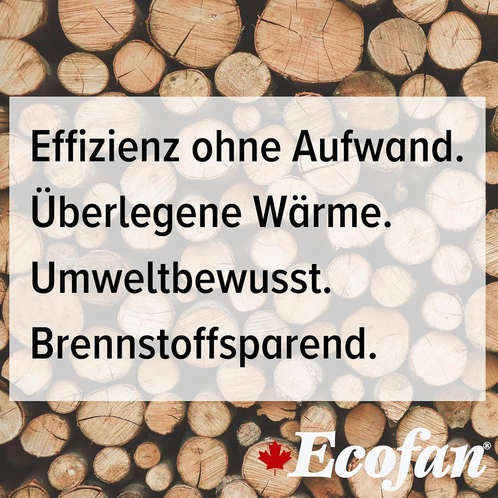 Ecofan Wentylator grzewczy AirDeco I – wydajny, nowoczesny design, technologia niskiej temperatury początkowej, idealny do pieców na drewno, gaz, pellet i steatyt - efektywnie cyrkuluje ciepłe