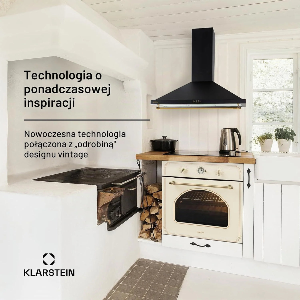 Klarstein Okap kuchenny 90cm, Okap wyciągowy z diodami RGB LED, Wydajny cichy Przepływ 591,5 m³/h, ścienny z aluminiowym filtrem i 3 stopniami mocy, 90 cm