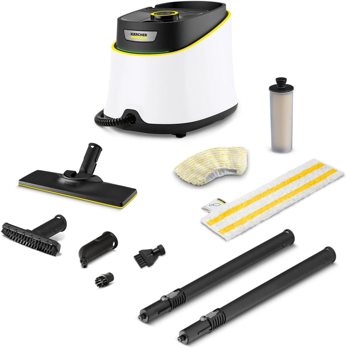 Kärcher Parownica SC 3 Deluxe EasyFix, ciśnienie: 3,5 bar, czas nagrzewania: 30 s, moc: 1.900 W, wydajność: 75 m², pojemność: 1 l, zestaw do czyszczenia podłóg, dysze i okrągła szczotka