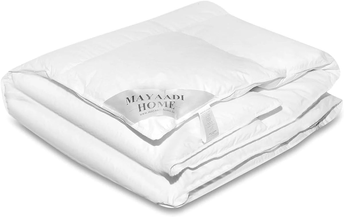 Mayaadi-Home MA87 kołdra puchowa na zimę, kołdra pikowana, 70% puchu, 30% pierza, 200 x 200 cm, 2400 g, bardzo ciepła, bardzo gruba