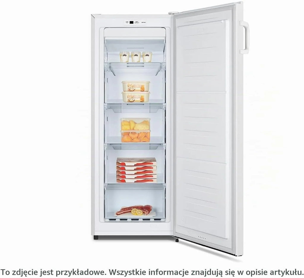 Hisense FV191N4AW2 Zamrażarka/TotalNoFrost/SuperFreeze/Alarm drzwiowy/Multiflow 360°/ BigBox/ 143,4 cm/zamrażarka 147 l/ 41 dB/ 205 kWh/rok/wygląd Inox, kolor biały