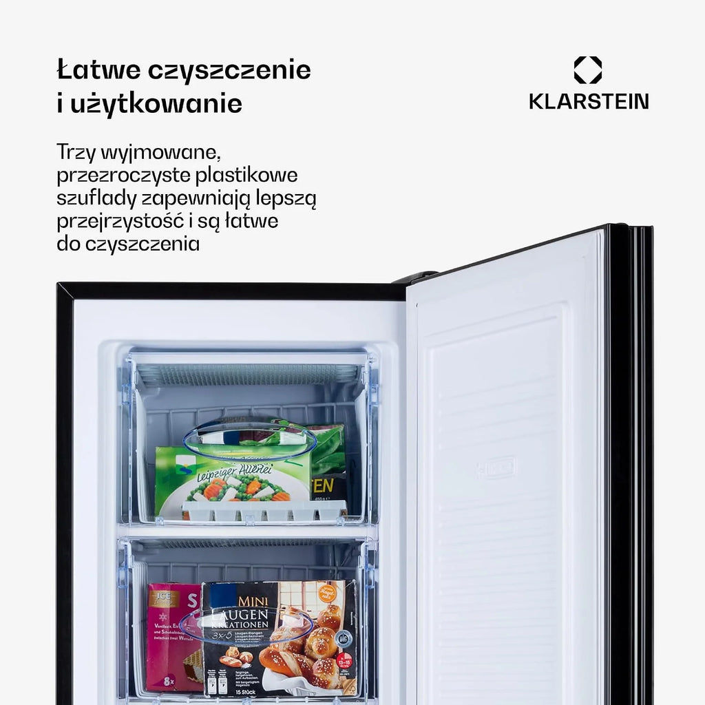 Klarstein Pluto Zamrażarka 90.5cm 60L Czarna