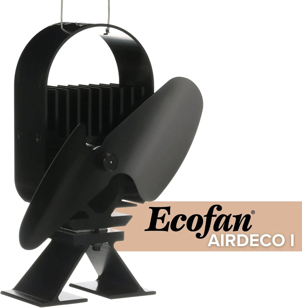 Ecofan Wentylator grzewczy AirDeco I – wydajny, nowoczesny design, technologia niskiej temperatury początkowej, idealny do pieców na drewno, gaz, pellet i steatyt - efektywnie cyrkuluje ciepłe