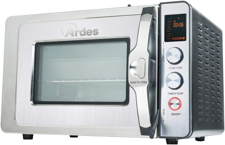 ARDES - Piekarnik parowy 30 litrów, elektryczny mały piec parowy z 9 programami gotowania, timer, podwójne szkło z akcesoriami CARLOMAGNO AR6430PR