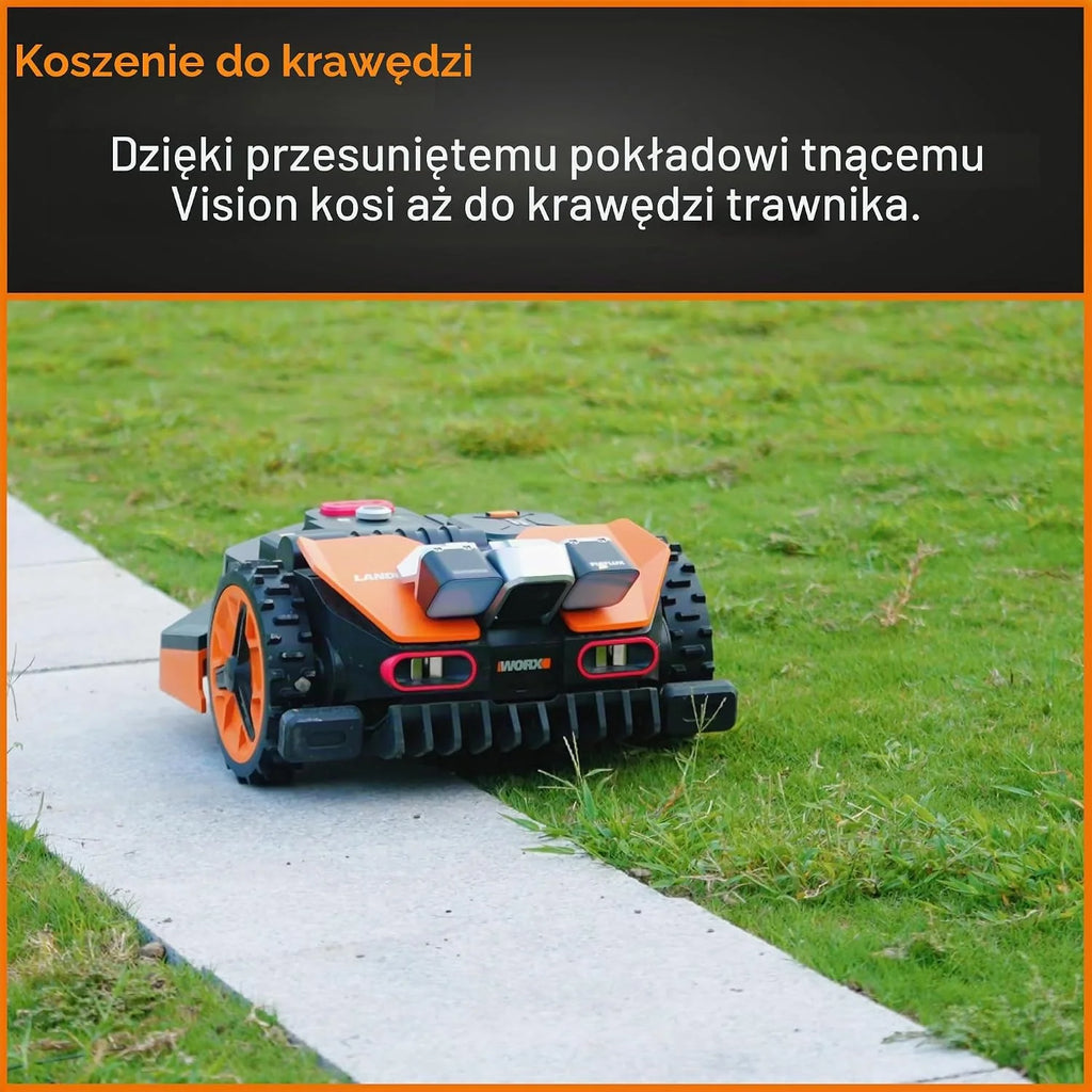 Worx Landroid Vision Robot Koszący, Czarny/Pomarańczowy, 1300 m²