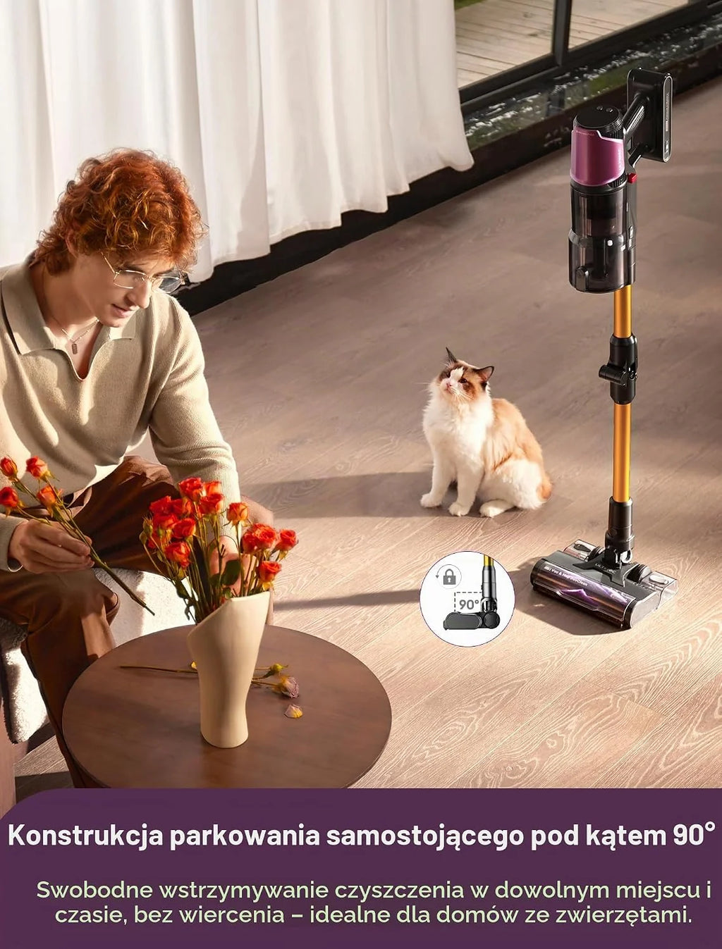 Ultenic U20 Mopper Bezprzewodowy Odkurzacz Myjący 2 w 1, 60kPa, Zbiornik Wody 230ml, Technologia GreenEye, Szczotka Anti-Tangle, Rurka Składana, 60 min, Filtr HEPA H13, do Sierści Zwierząt