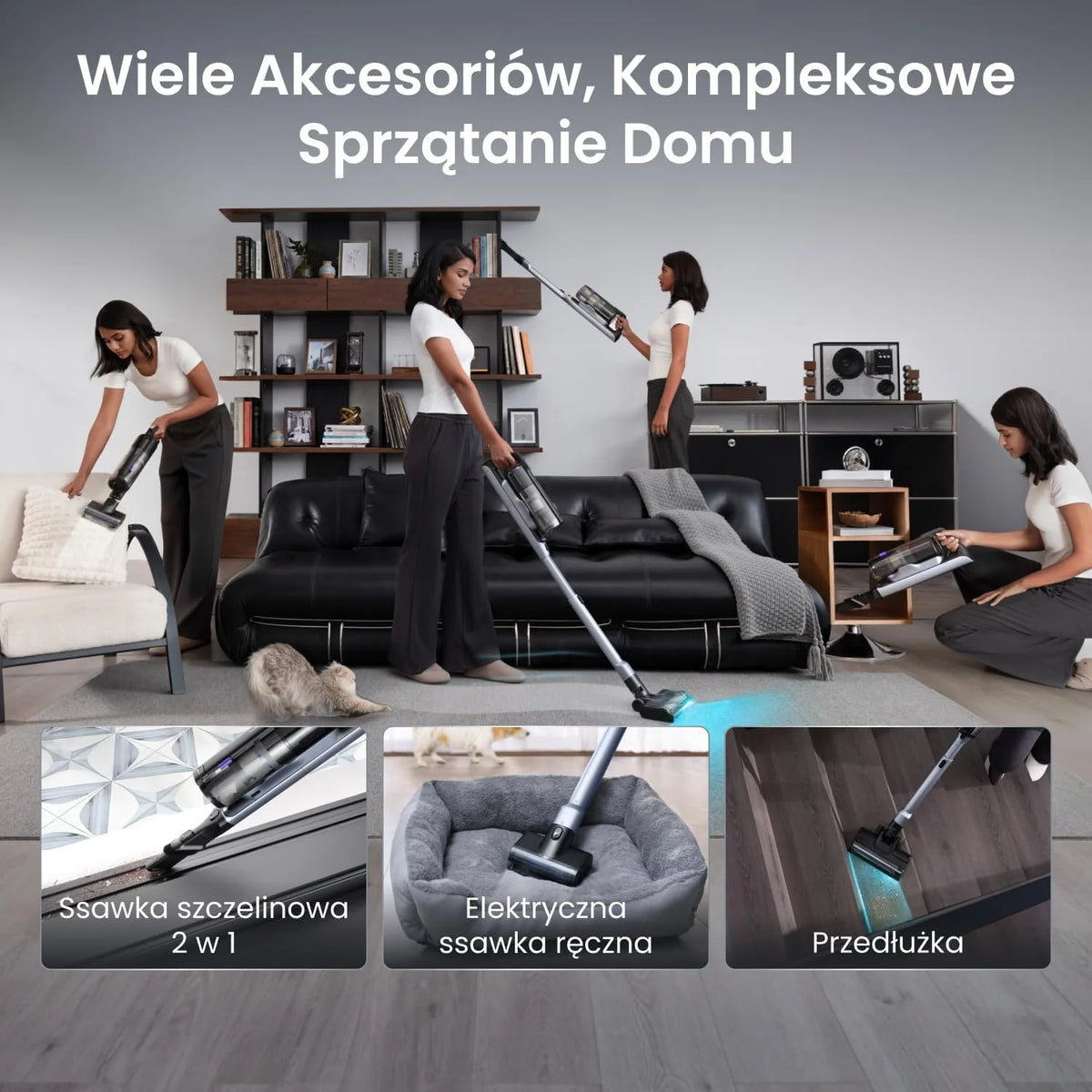 Narwal V50 Bezprzewodowy Odkurzacz Pionowy 210AW z Bazą Ładującą