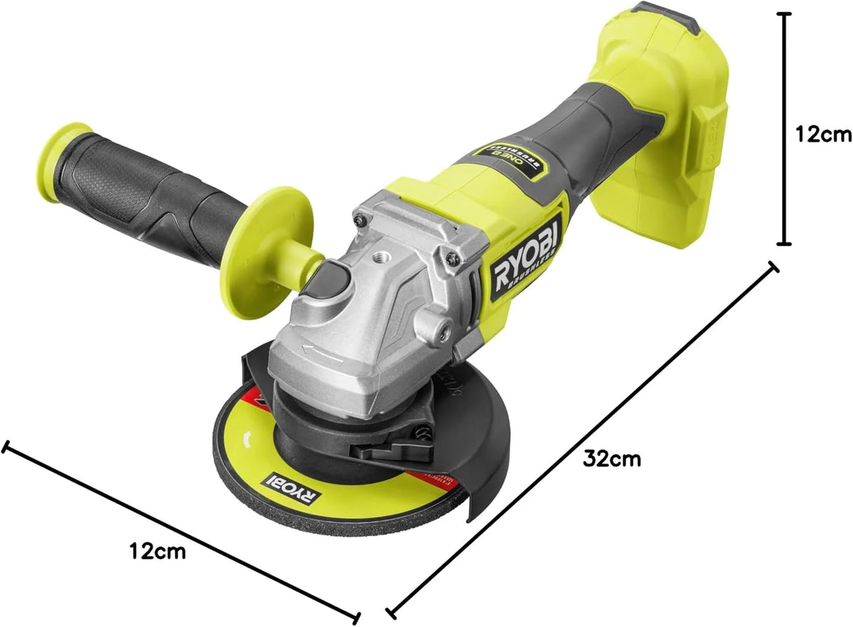 RYOBI - Szlifierka kątowa 2000 W śr. 230 mm - 6600 obr./min - uchwyt tylny obracany o 180° - Soft Start - Dostarczany z 1 metalową tarczą tnącą o średnicy 230 mm i 1 kluczem serwisowym - EAG2000-G