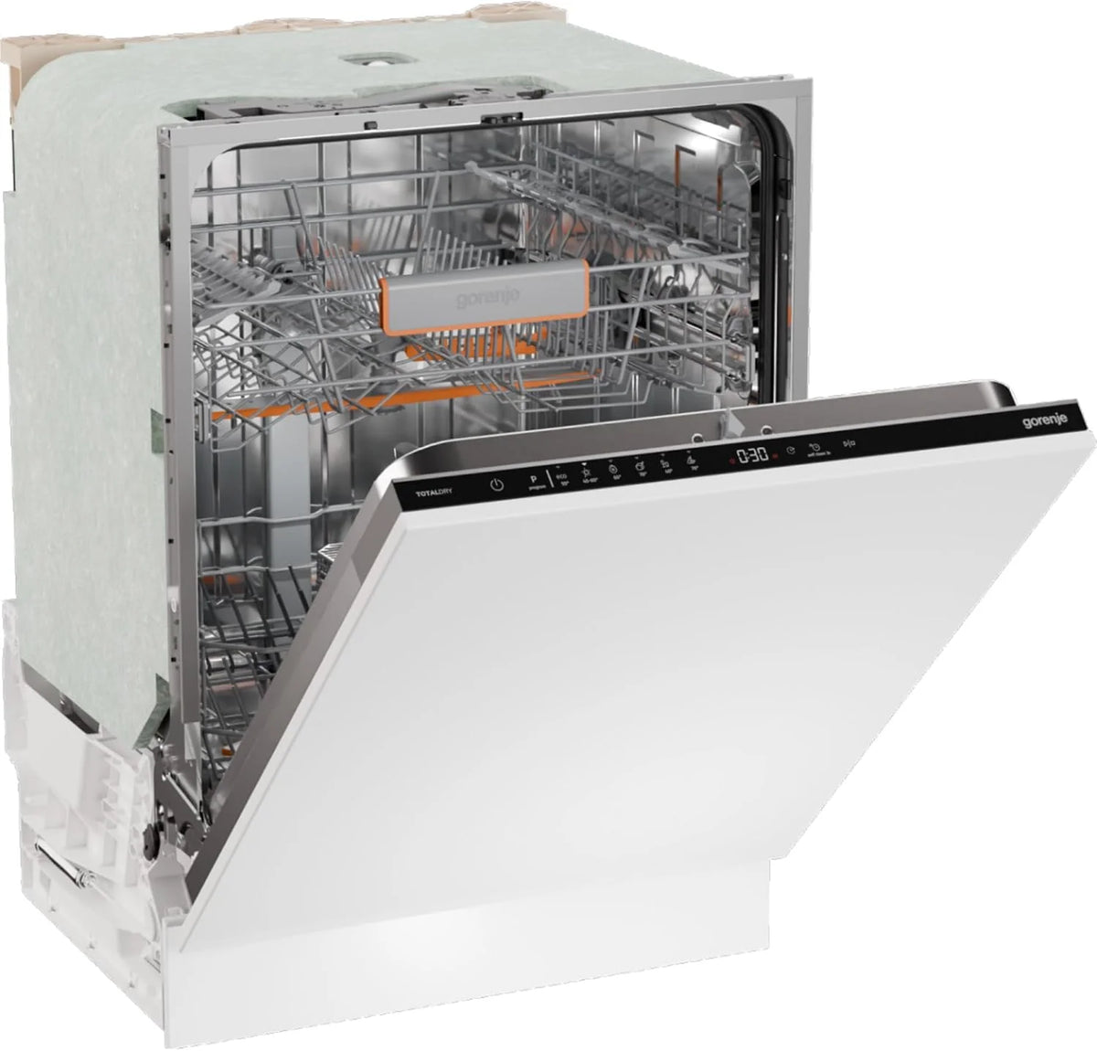Gorenje GV642C65 zmywarka do naczyń/urządzenie do zabudowy z przodu nie wchodzi w zakres dostawy/Made in EU/60 szerokość/14 nakryć wymiarowych/6 programów/TotalDry/Total AquaStop/SpeedWash/Inox/EEK: C