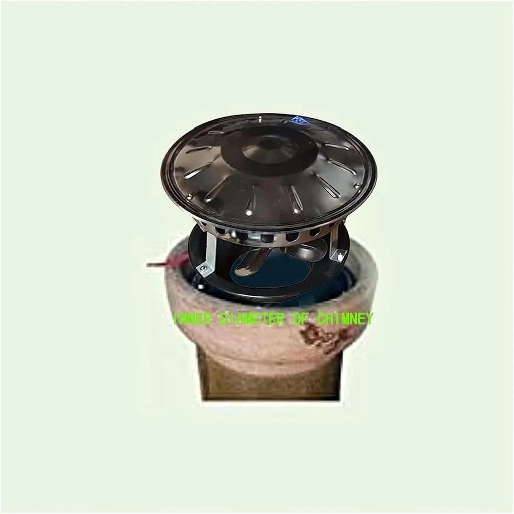 Kominek do kominka, wentylator kominkowy do kominka, wyciąg kominkowy ze stali nierdzewnej, 50 W, 70 W, 80 W, 13,5 cm i 17 cm - 80w-11 cm