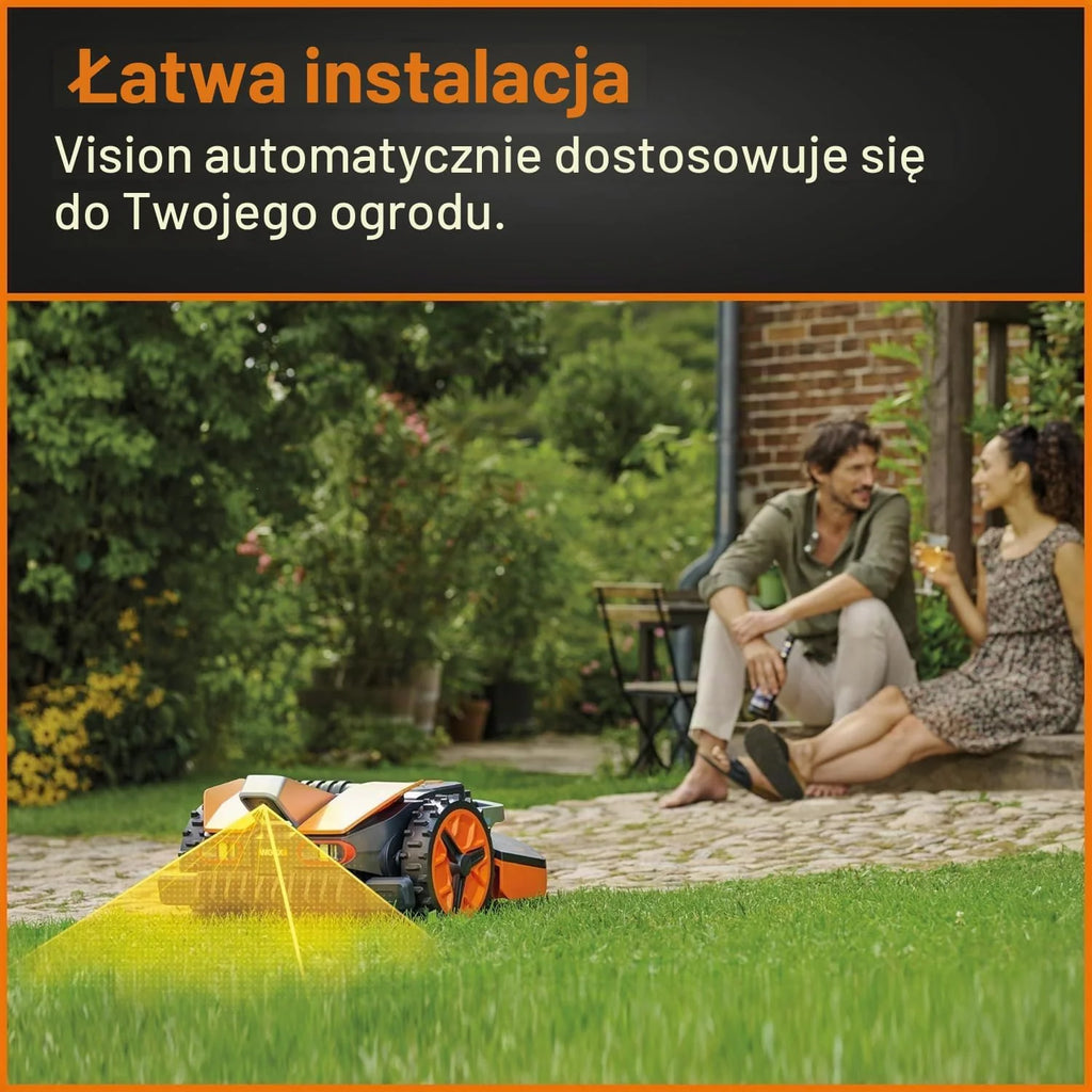 Worx Landroid Vision Robot Koszący, Czarny/Pomarańczowy, 1300 m²