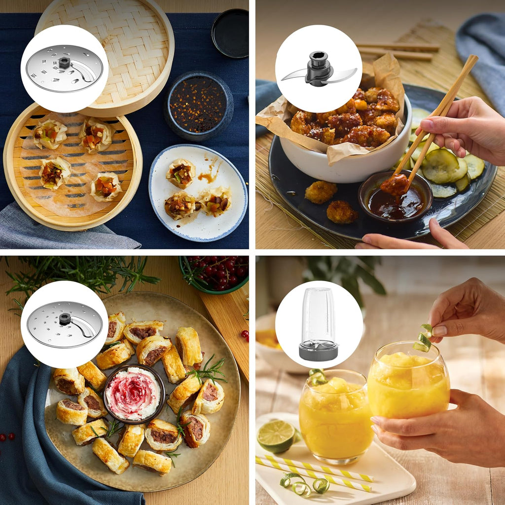 Kenwood MultiPro Compact wielofunkcyjny robot kuchenny z funkcją Express Serve, ostrzem ze stali nierdzewnej, tarczami do krojenia i tarką, osobisty blender 600 ml, funkcja pulsu, glina czerwona