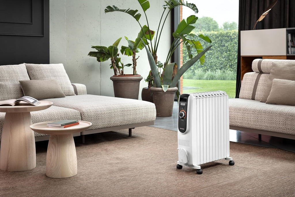 De'Longhi Dragon EasyTronic – grzejnik olejowy do pomieszczeń do 75 m³, ogrzewanie elektryczne z termostatem bezpieczeństwa, 10 żeber, indywidualne ogrzewanie – 12 poziomów temperatury, przenośny