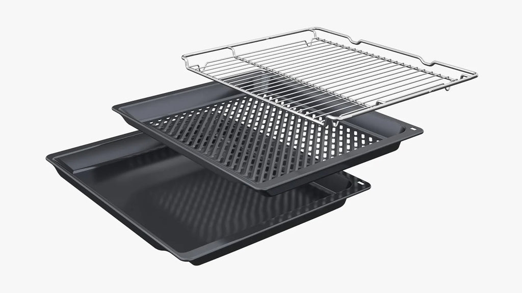 Bosch HBA272BB3, Stiftung Warentest GUT (2,0)*, seria 4 piekarnik do zabudowy 60 x 60 cm, samoczyszczenie i hydroliza, LED Touch Control, gorące powietrze 3D, 10 automatycznych programów, szybkie