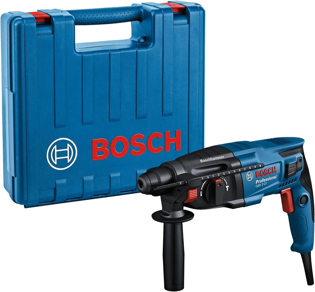 Bosch Professional Młot udarowo-obrotowy GBH 2-21 Professional (uchwyt SDS plus, rękojeść dodatkowa, sukno maszynowe, ogranicznik głębokości, walizka)