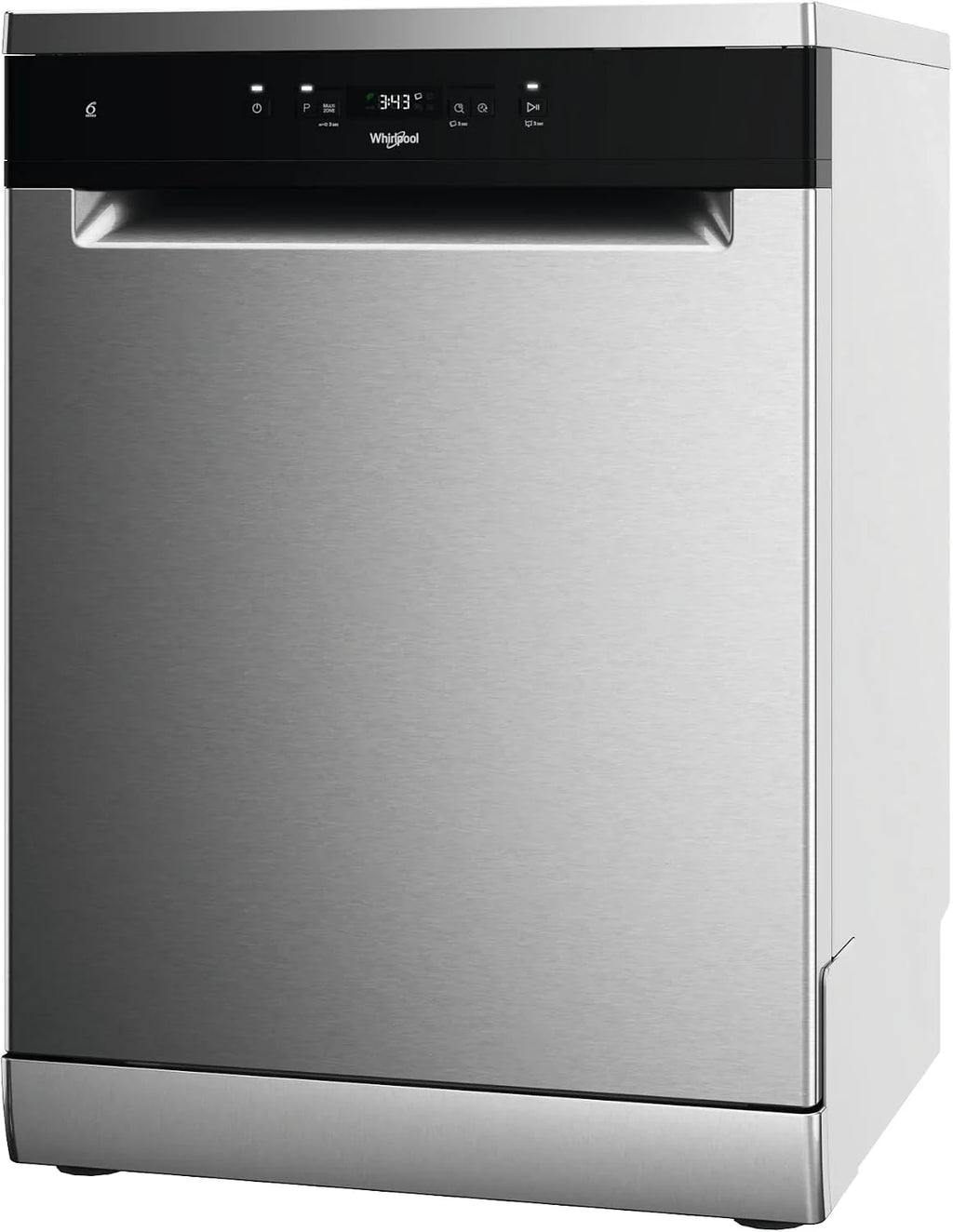 Whirlpool WH4FFA14BN6X - zmywarka wolnostojąca, 14 koców, klasa A, 6. zmysł, wielostrefowy, trzeci kosz, NaturalDry