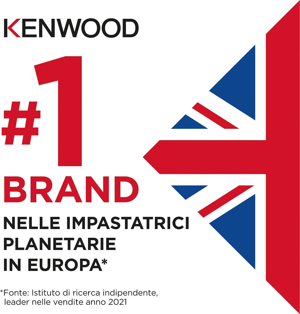 Kenwood Titanium Chef Baker KVC65.001WH, Zagniatarka planetarna z wbudowaną wagą, Trzepaczka K, Hak do wyrabiania, Trzepaczka, Miska 5 l, moc 1200 W, Biały