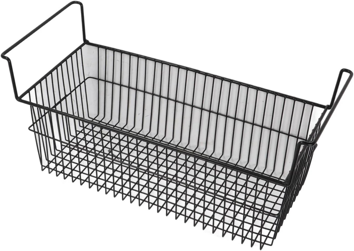 2 szt. Pojemniki do Zamrażarki Skrzyniowej Głęboki Kosz Możliwość Układania w Stosy Regał do Przechowywania Drut Metalowy, dł. 56,5 Cm X szer. 25,2 Cm X wys. 24 , Zamrażarek, Lodówek i Półek