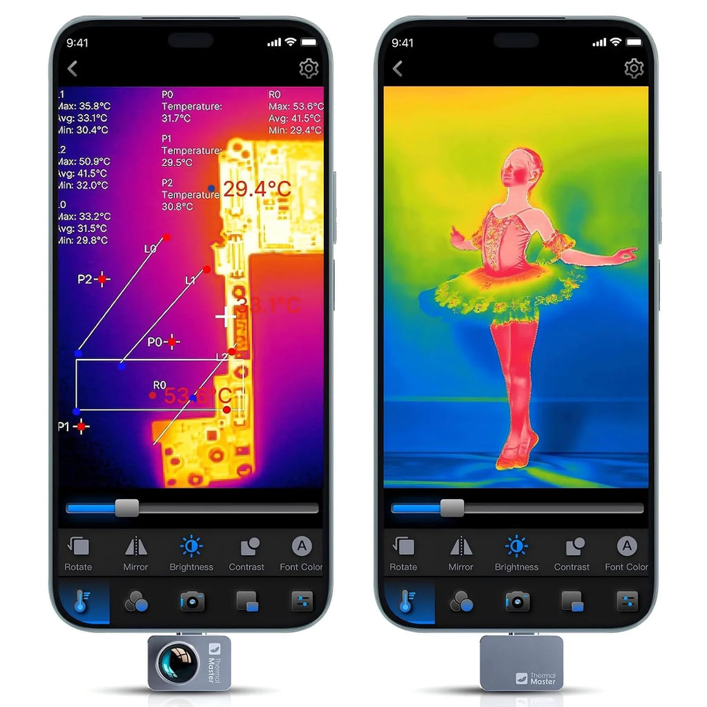Thermal Master P2 Pro Kamera termowizyjna kamera na podczerwień z obiektywem makro, 256 x 192, super rozdzielczość IR 512 x 384, zakres temperatur do 600℃, 15x zoom, najmniejsza kamera