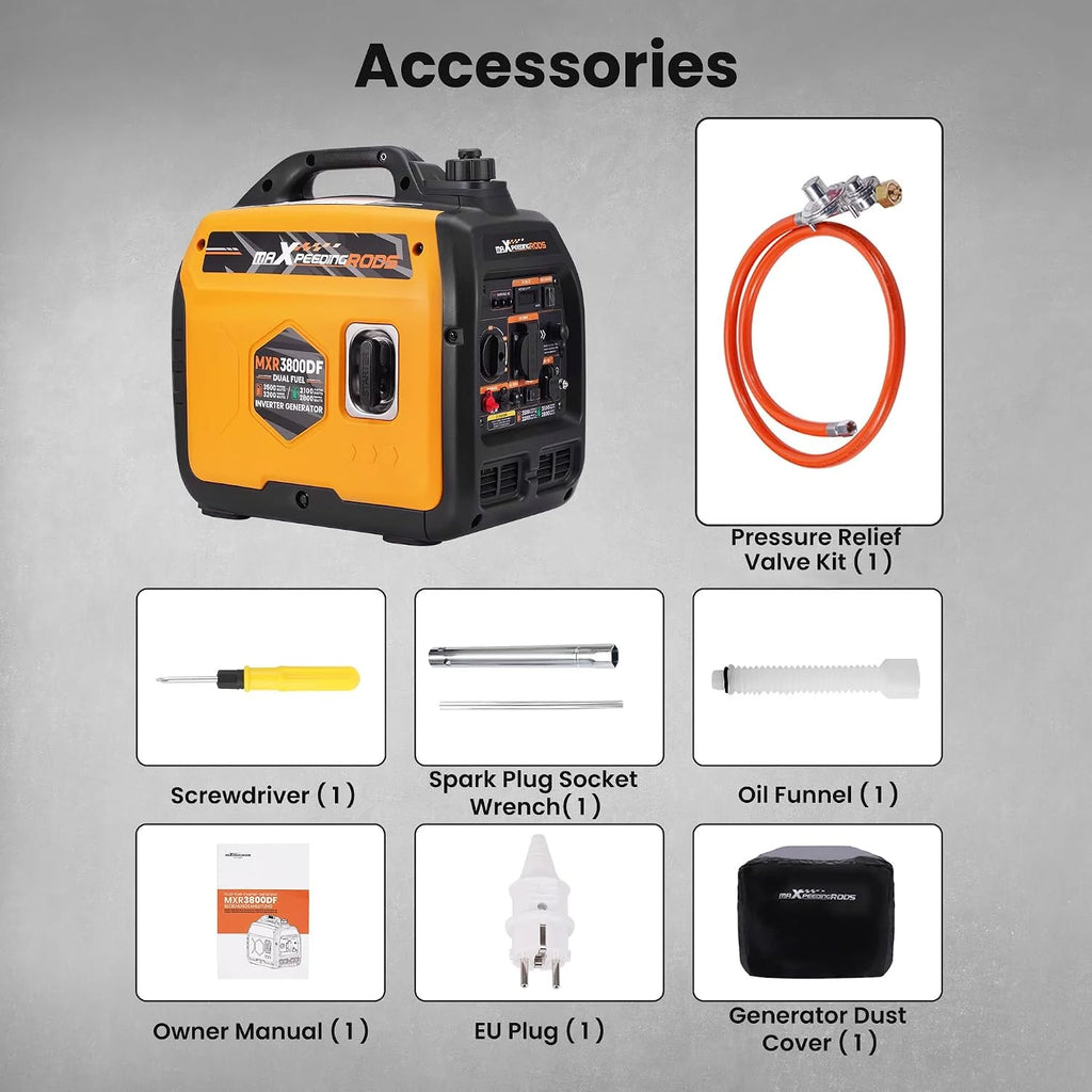 maXpeedingrods Generator pr?du inwertorowego LPG/benzynowy, 3500 W