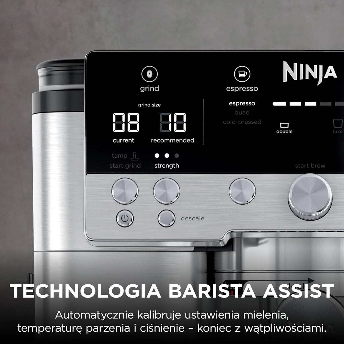 Ninja Luxe Premier ekspres do kawy 3 w 1, srebrny, ES601EU