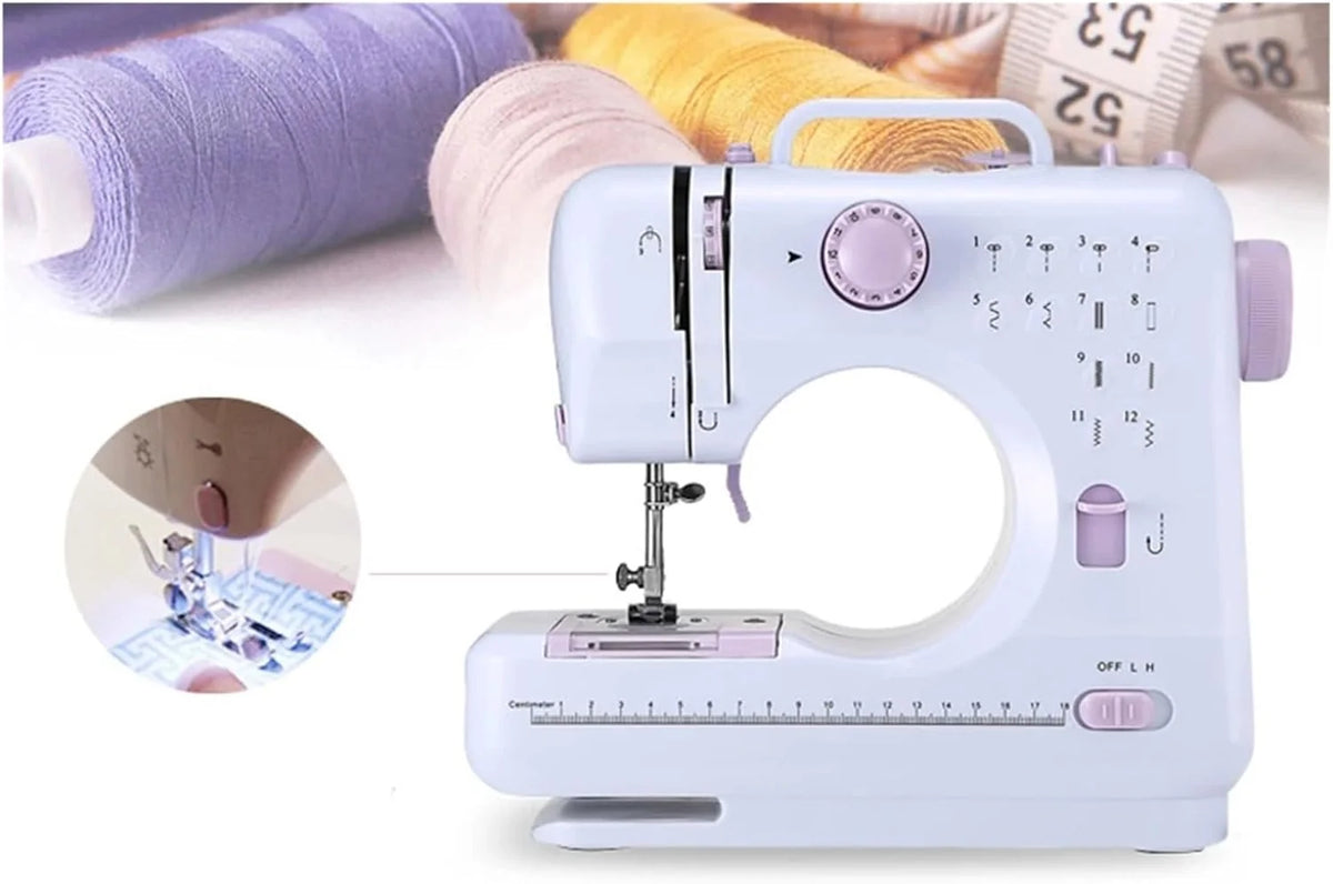 Wielofunkcyjna Elektryczna Maszyna Do Szycia, Biurkowa, Overlock, Ubrania DIY, Grube Szycie, 12 Ściegów, Regulowana Prędkość, Ładowanie USB