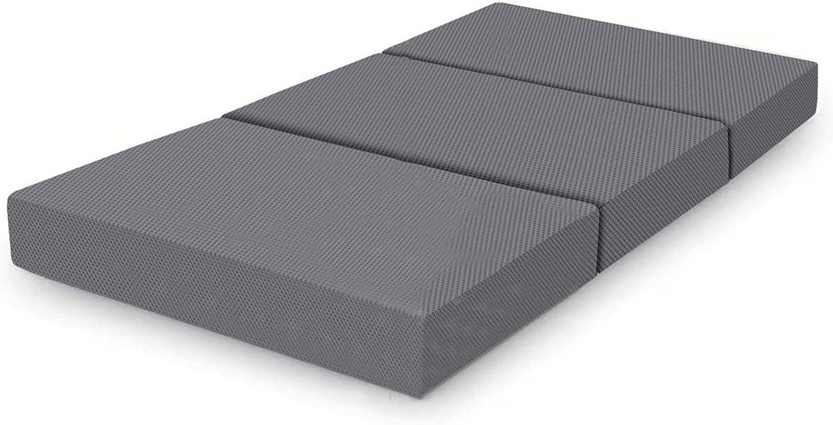 Amazon Basics Materac składany z pianką z pamięcią kształtu, 120 x 195 x 10 cm