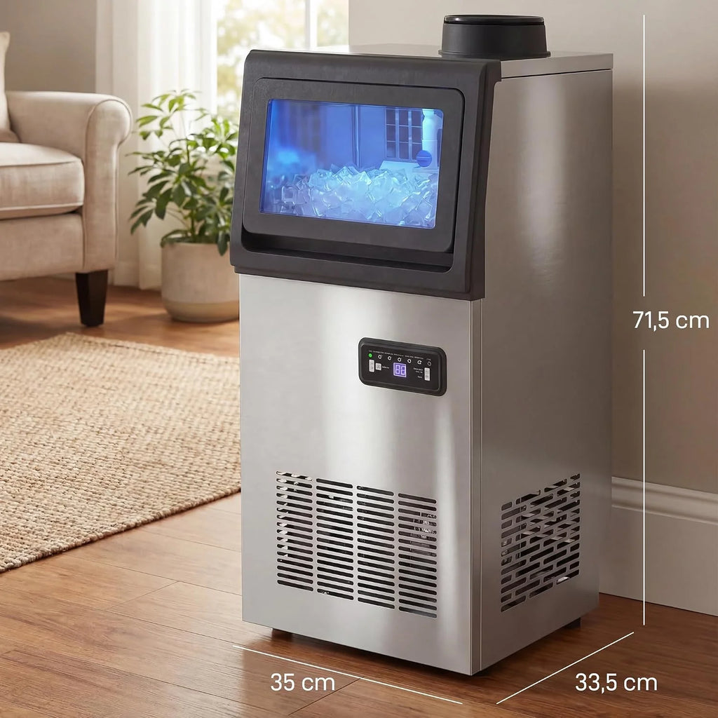 HOMCOM Komercyjna kostkarka do lodu 36kg/24h Samoczyszcząca Timer