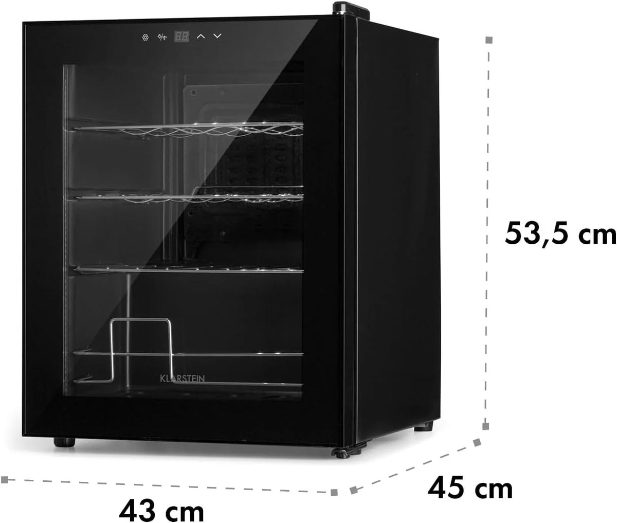 Klarstein Shiraz Slim lodówka na wino, klasa efektywności energetycznej A, 5-8°C, 42 dB, panel sterowania Soft-Touch, oświetlenie LED, wolnostojąca
