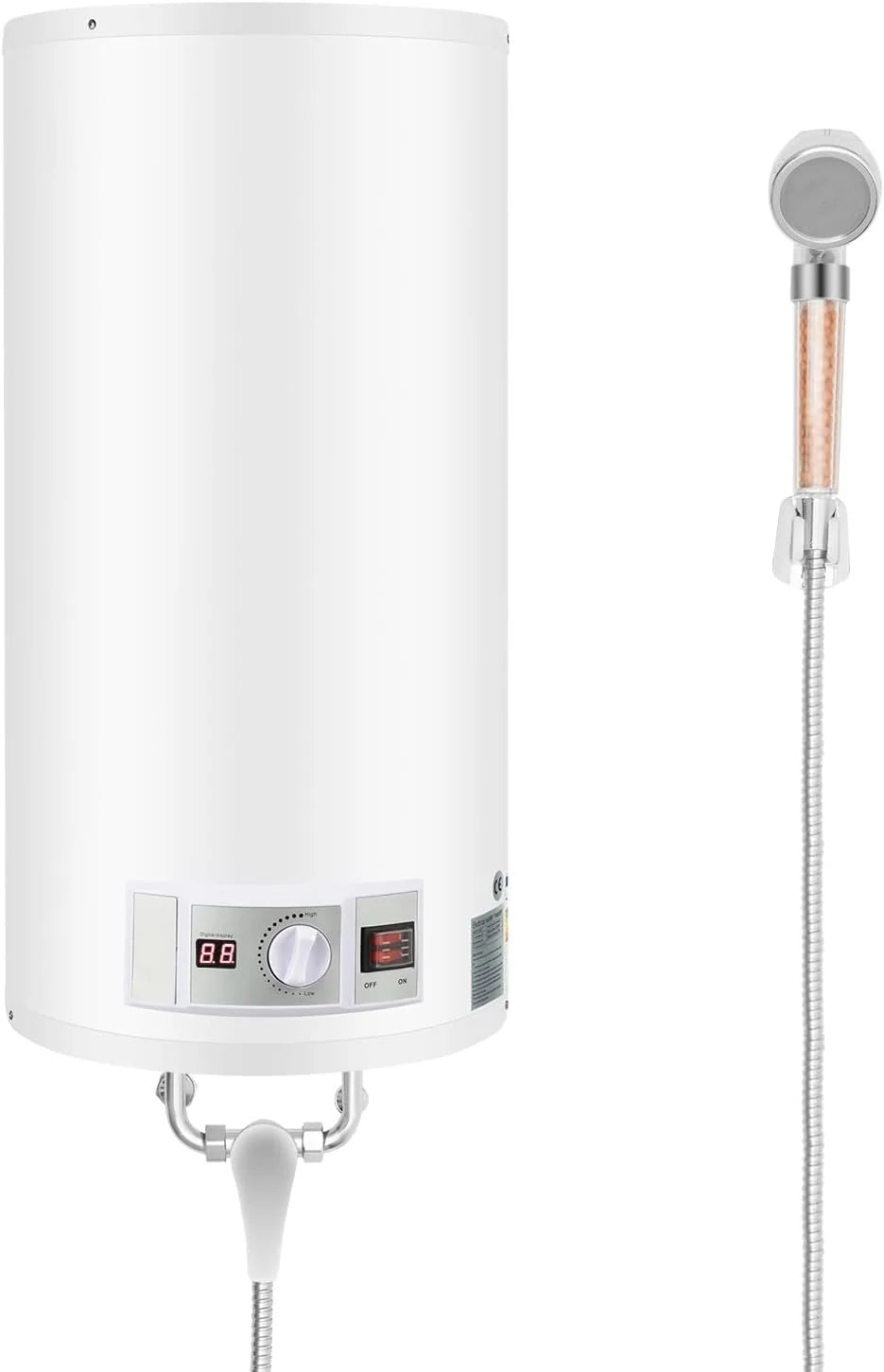 Elektryczny podgrzewacz wody, 80 l, elektryczny podgrzewacz wody, elektryczny podgrzewacz wody, wiszący na ścianie, bojler, podgrzewacz wody, urządzenie do podgrzewania wody z słuchawką prysznicową
