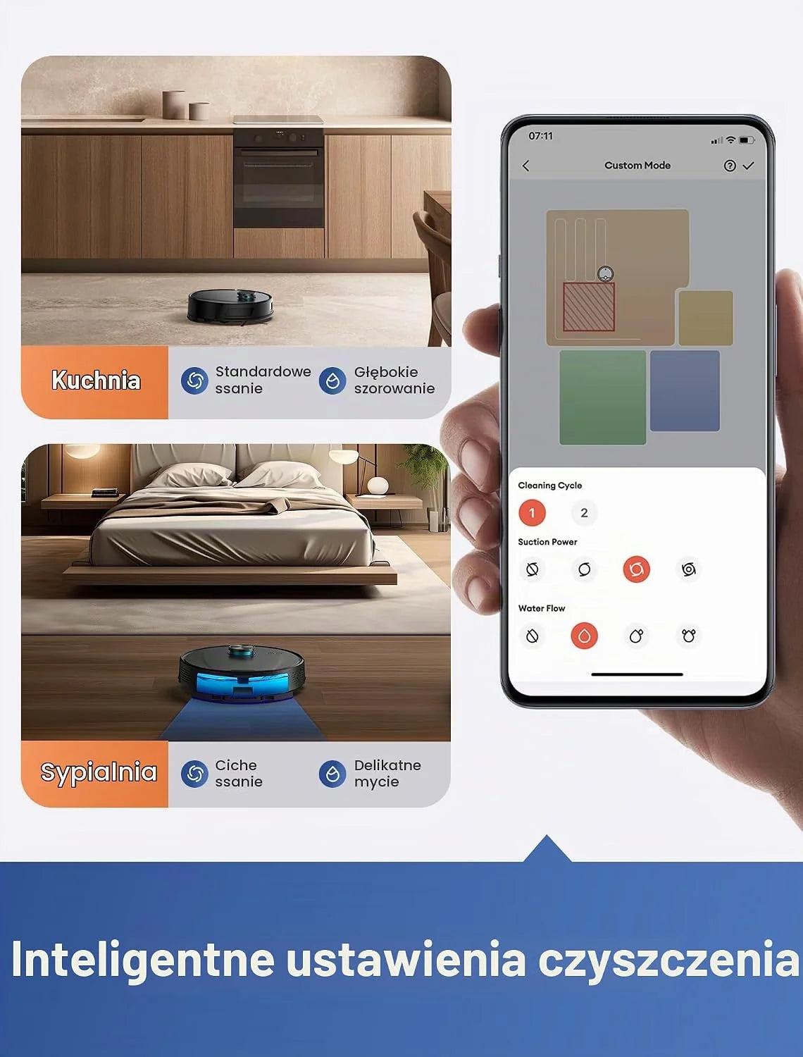 Ultenic T20 Pro Robot Odkurzający z Samooóżnianiem, 8000 Pa, Cichy, Sterowanie WiFi/Bluetooth/Alexa/App, 6 Trybów Czyszczenia, Idealny do Sierści Zwierząt