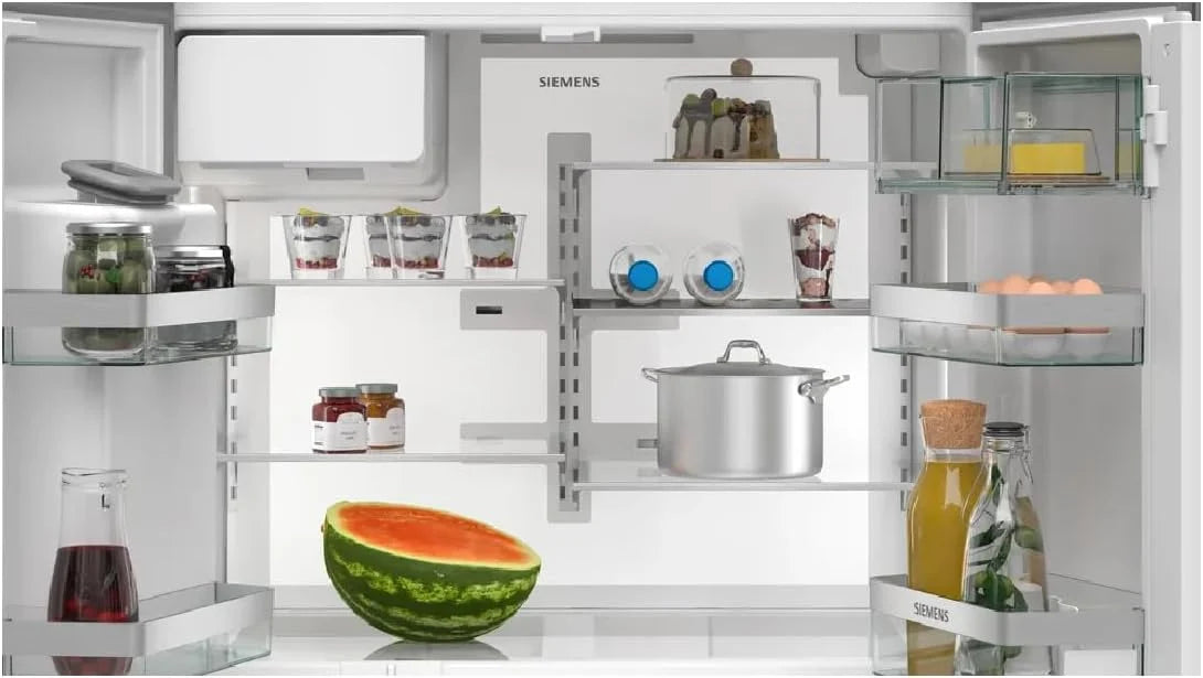 SIEMENS KF96DPPEA iQ700 lodówko-zamrażarka, 183 x 90,5 cm, chłodzenie 574 l i zamrażanie 199 l, noFrost, hyperFresh 0 stopni, światło LED, podświetlana tylna ścianka z multiAirflow