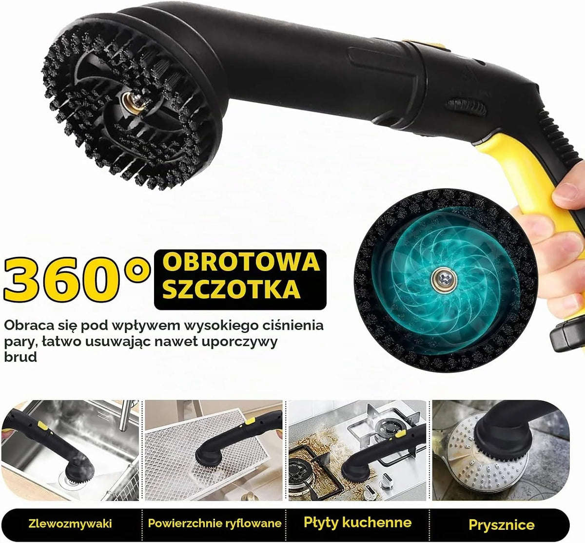 Odkurzacz parowy 2000 W, 5 bar, wielofunkcyjny, zbiornik 2 l