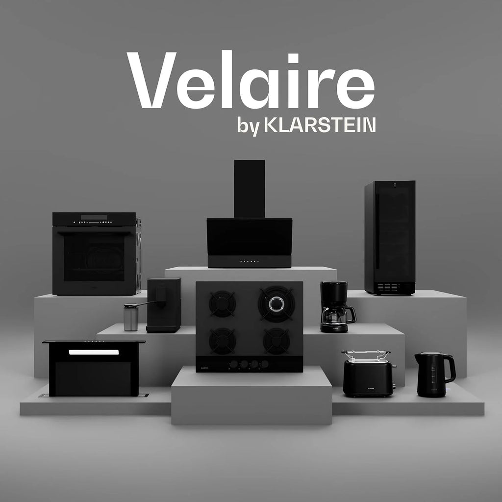 Klarstein Velaire Okap kuchenny 90 cm - A++ Downdraft, przepływ powietrza 906 m³/h, obsługa dotykowa, LED, cichy, filtr nadaje się do mycia w zmywarce, okap kuchenny 90 cm