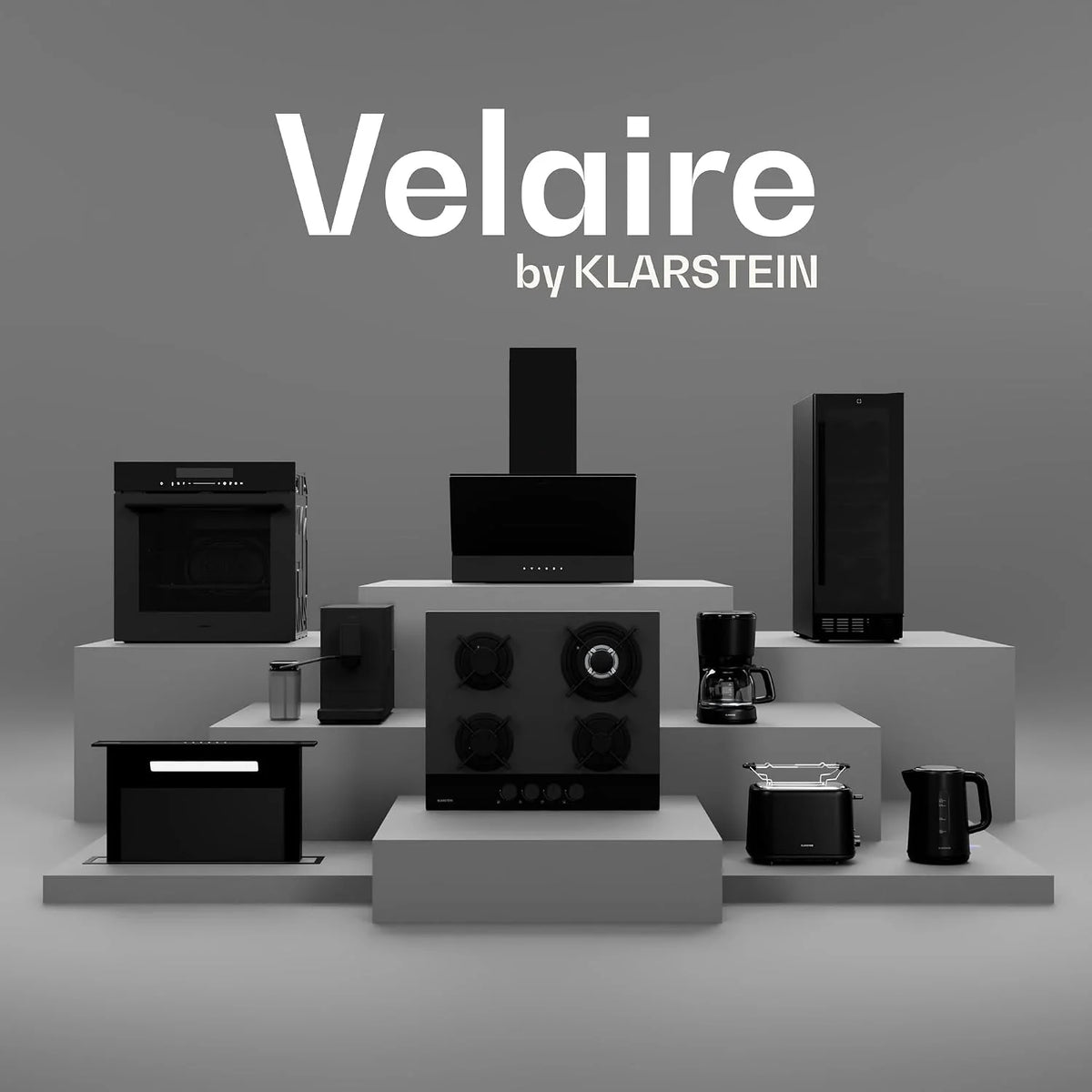 Klarstein Velaire Okap kuchenny 90 cm - A++ Downdraft, przepływ powietrza 906 m³/h, obsługa dotykowa, LED, cichy, filtr nadaje się do mycia w zmywarce, okap kuchenny 90 cm