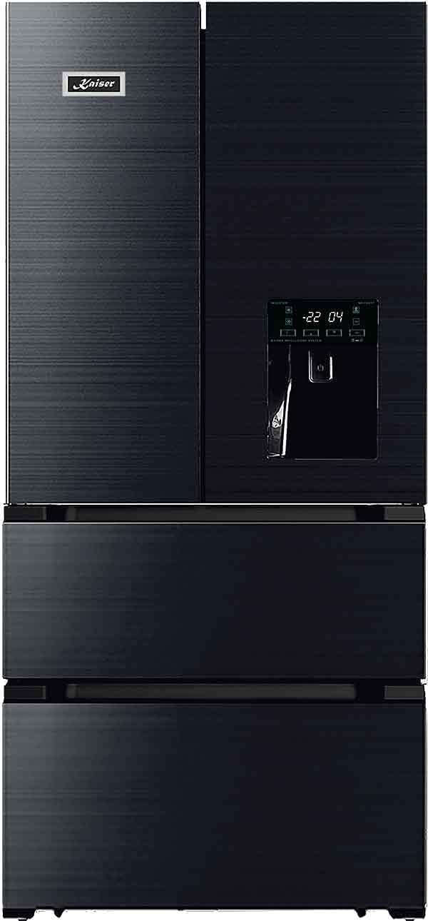 Kaiser Lodówka Side-by-Side KS 80420 RS czarna + IceBox | lodówko-zamrażarka | efekt Anti-Touch | No Frost | Cloud Fresh | dozownik wody | IceMaker | VitaminPLUS | Super Frost | 506 l