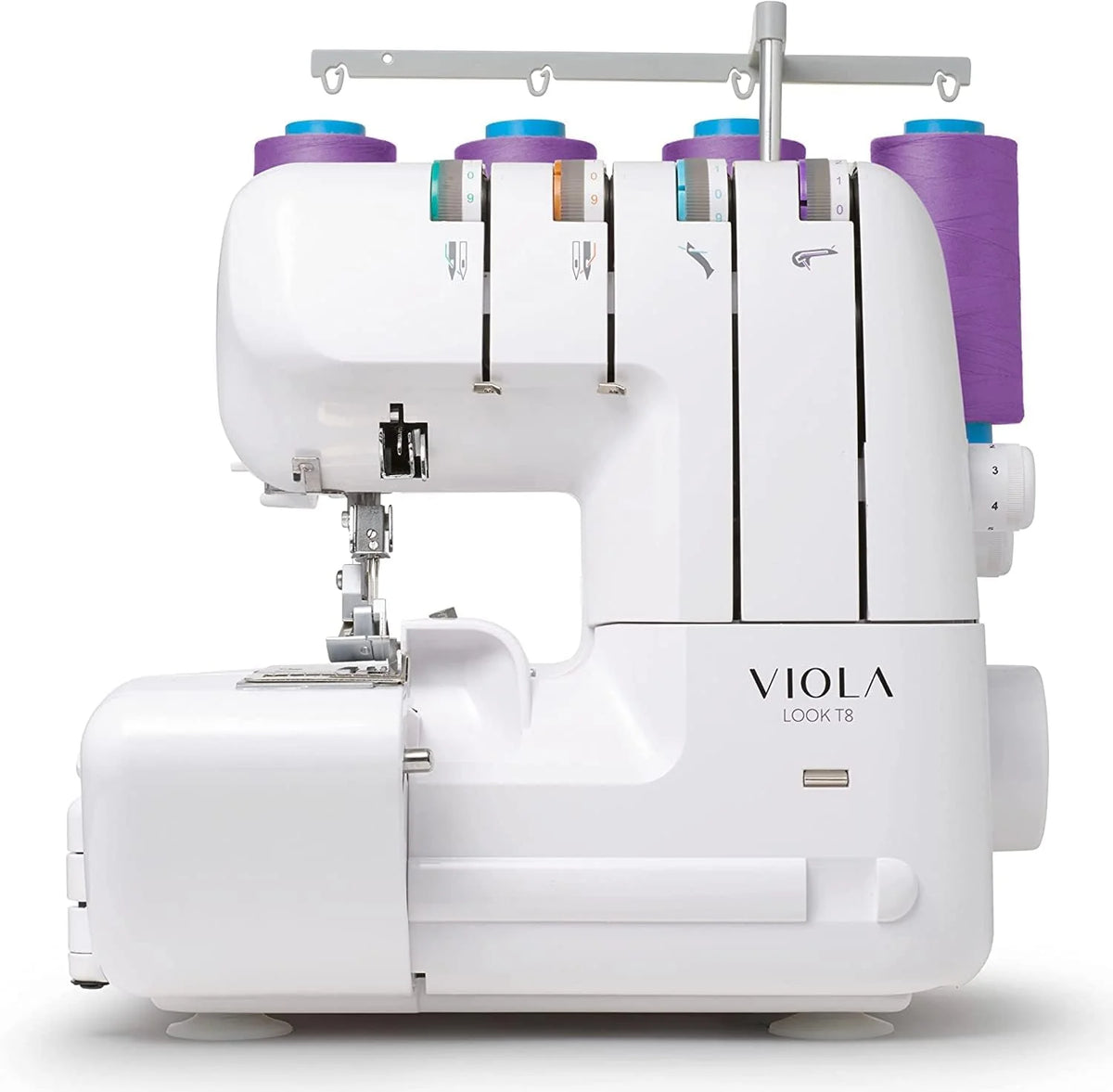 VIOLA Look T8 Maszyna do cięcia i szycia z mechanizmem różnicowym dla początkujących, Overlock z 12 punktami do szycia wszystkich rodzajów tkanin, profesjonalne szycie