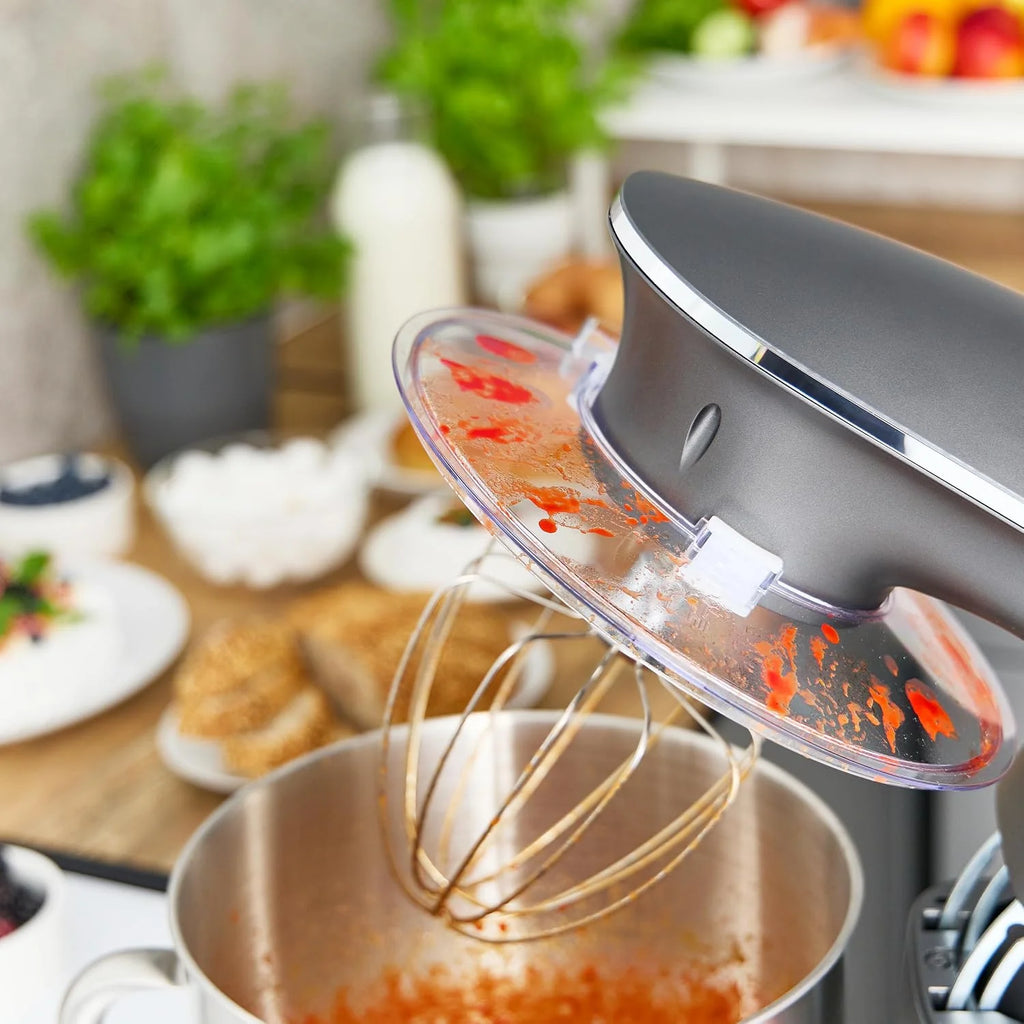 MPM Planetarny robot kuchenny MRK-23 – wielofunkcyjny mikser kuchenny 7 l – urządzenia kuchenne o wszechstronnym zastosowaniu, 2400 W, dwie miski, trzy wymienne trzepaczki
