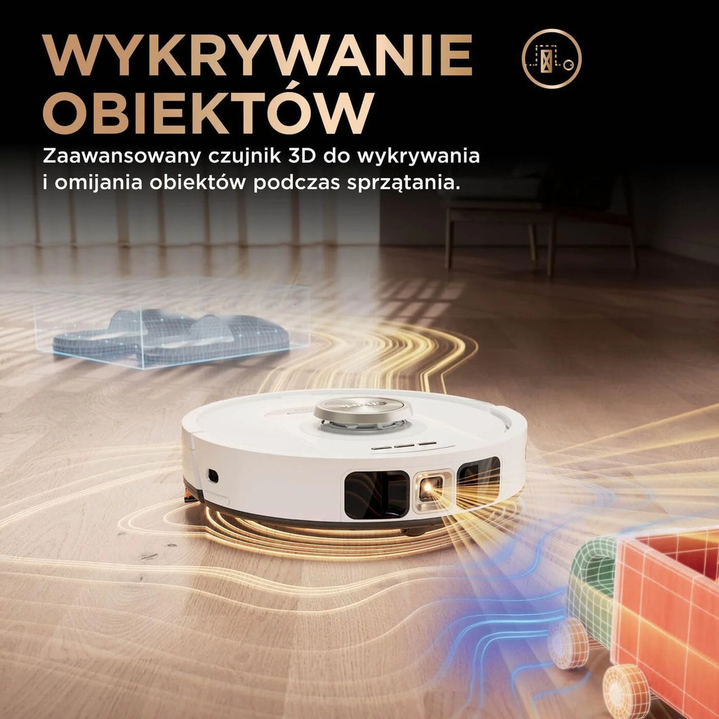 Shark PowerDetect Robot odkurzająco-mopujący 2 w 1, automatyczne opróżnianie, napełnianie i czyszczenie NeverTouch Pro (60 dni), 3D i LiDAR, NeverStuck, WiFi/aplikacja, biały, AV2800ZEEUWH
