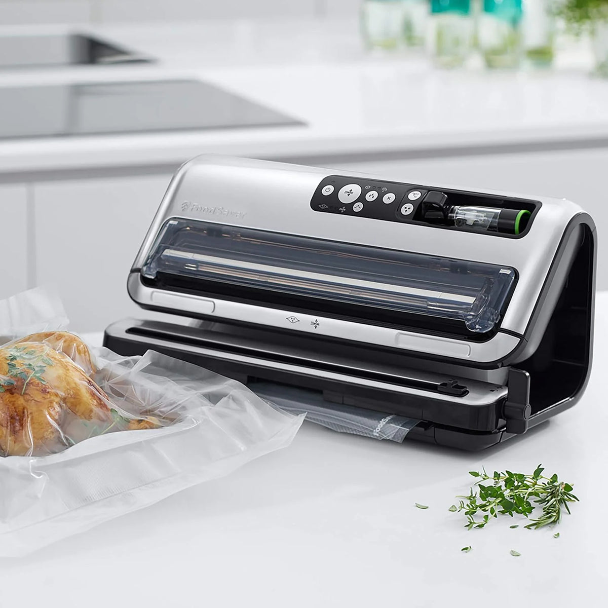 FoodSaver zgrzewarka próżniowa z trybem automatycznego pakowania próżniowego, pakowarka próżniowa FFS006X