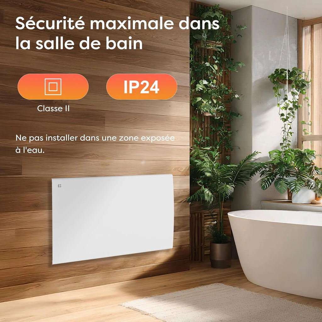 CIARRA CBHT15E bezwładnościowy grzejnik ceramiczny 1500 W - WiFi Inteligentne ogrzewanie elektryczne z PID, wykrywanie okien, programowanie tygodniowe i blokada dla dzieci