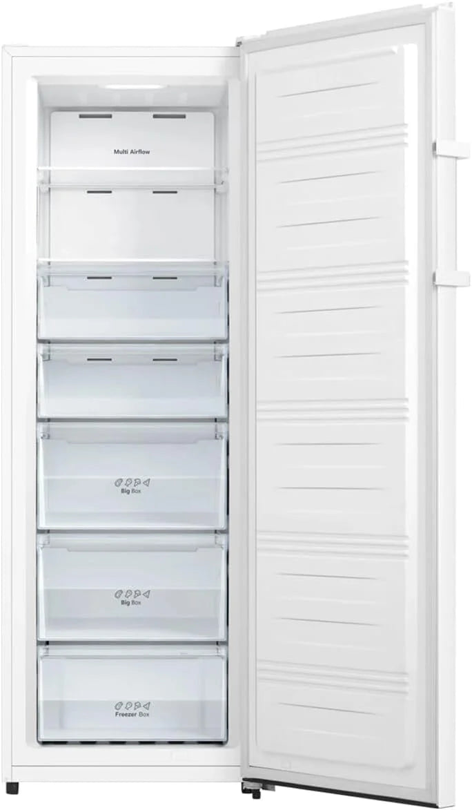 Hisense FV298N4AWC zamrażarka, wysokość 172 cm, 240 litrów, Total NoFrost/Multi AirFlow/FastFreeze/wymienne zawiasy drzwiowe/oświetlenie LED/szer. x wys. x gł.: 59,5 × 172 × 59 cm/biała [klasa