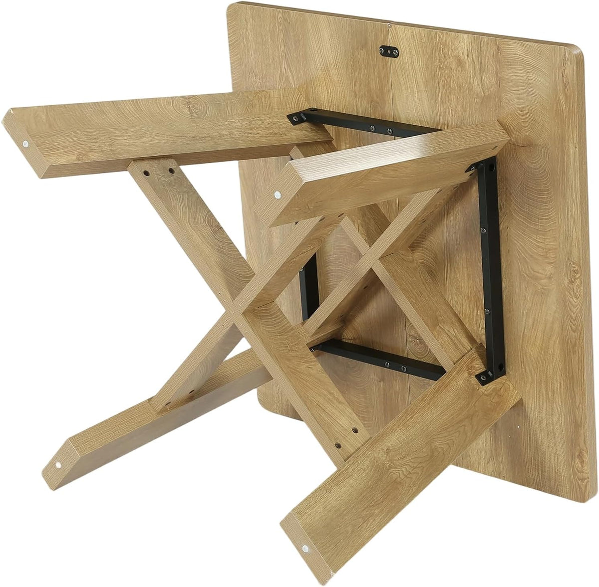 Tribesigns Stół do jadalni, 100 x 100 cm, kwadratowy stół kuchenny dla 4-6 osób, stół do jadalni, mały z podstawą cokołową, do salonu, na balkon, do jadalni