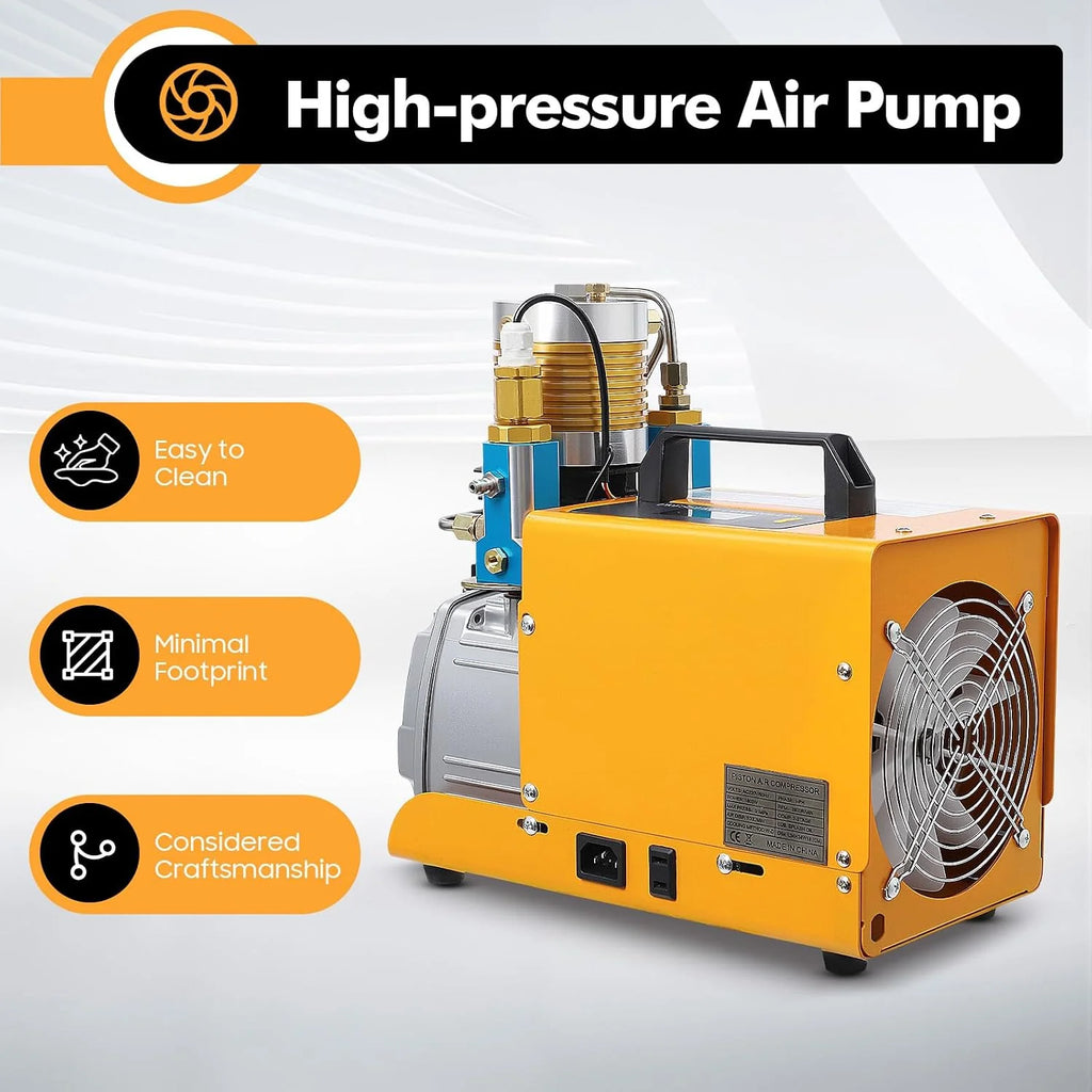 PCP kompresor 1800 W, 2800 obr./min, 300 bar, pompa wysokociśnieniowa, elektryczna sprężarka powietrza 30 MPA z separatorem olejowo-wodnym i wyświetlaczem cyfrowym – wysokociśnieniowa pompa